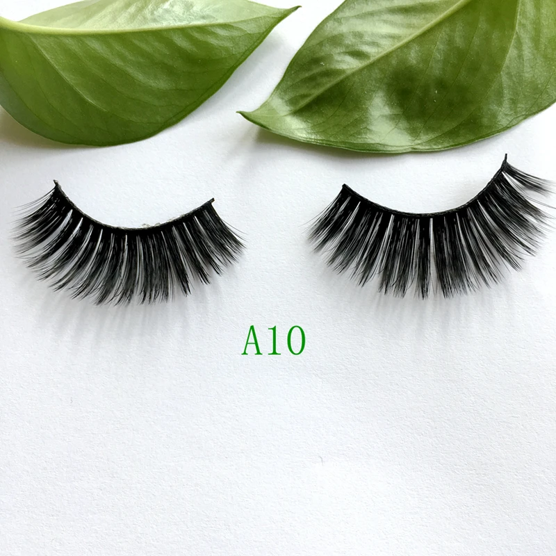 Натуральные черные длинные блестящие накладные ресницы для наращивания