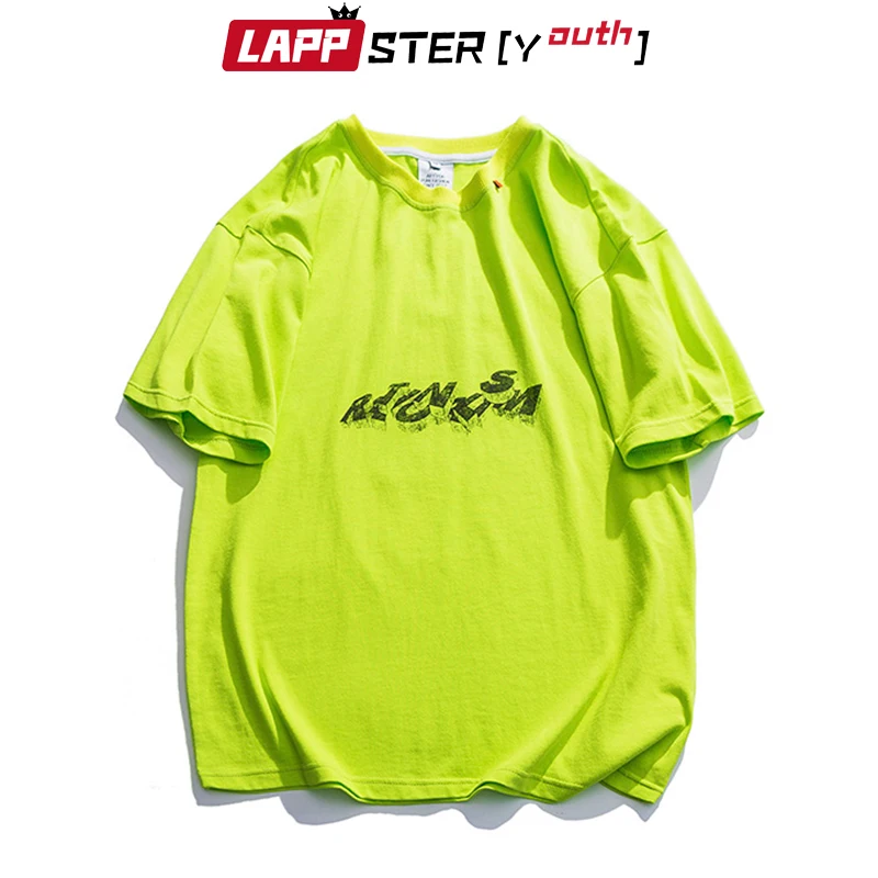 LAPPSTER Мужская негабаритная Японская уличная одежда футболки с отверстиями 2019