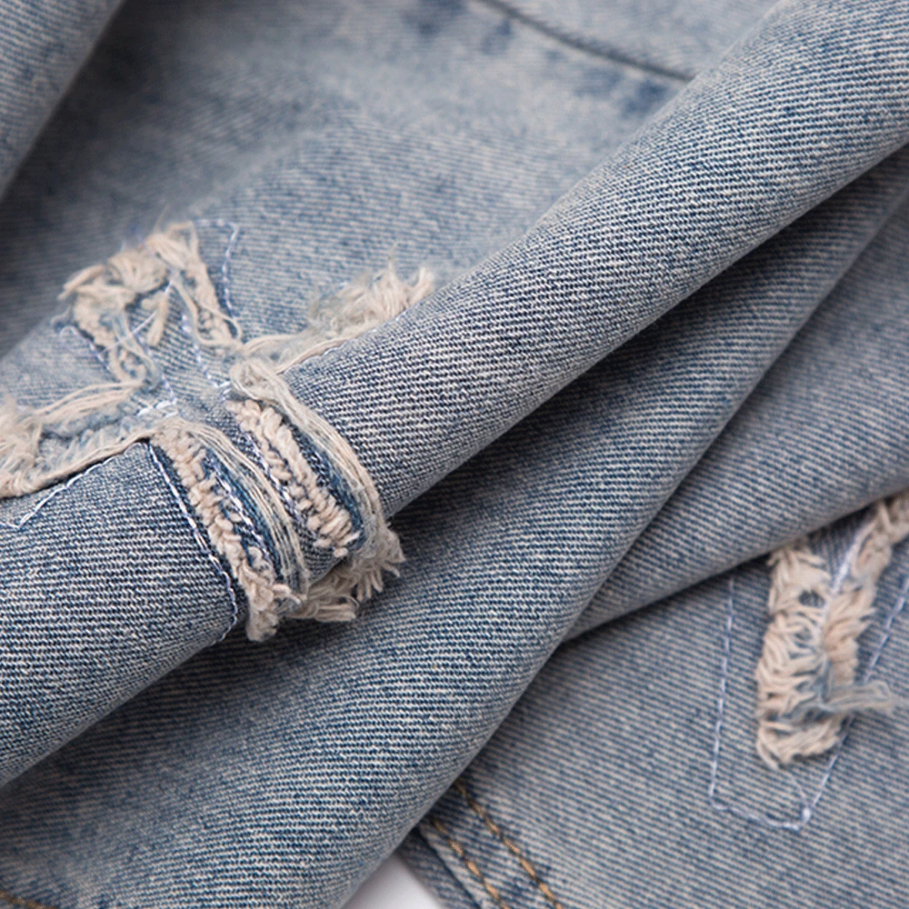 2021 Chic Cross Embroidery Retro Wash Men Straight Jeans Pants Distressed Hip Hop Baggy Casual Denim Trousers Pantalones Hombre