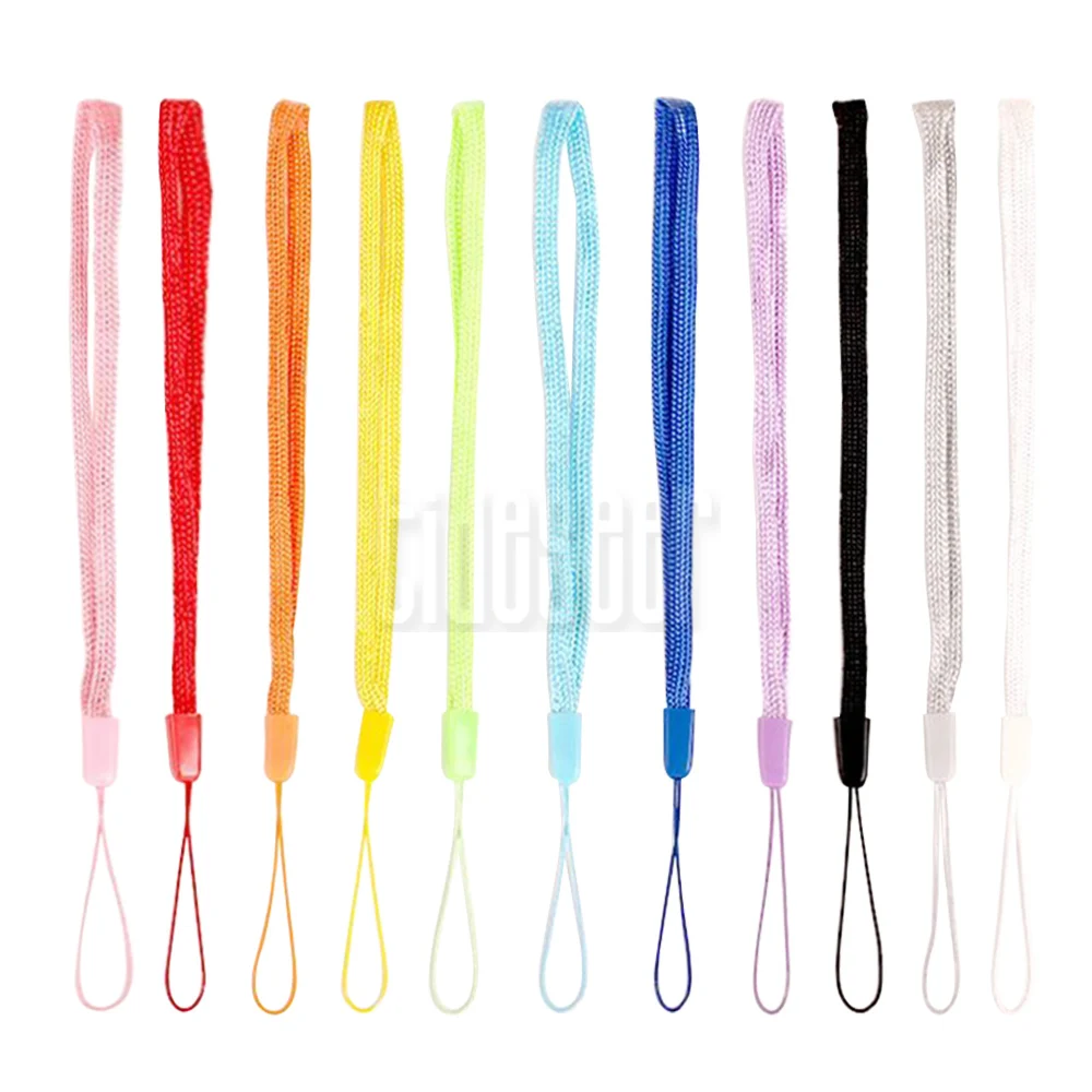 100pcs nylon wrist hand cell mobile phone straps lanyard for camera usb flash drives key id badge keychain name tag holder free global shipping