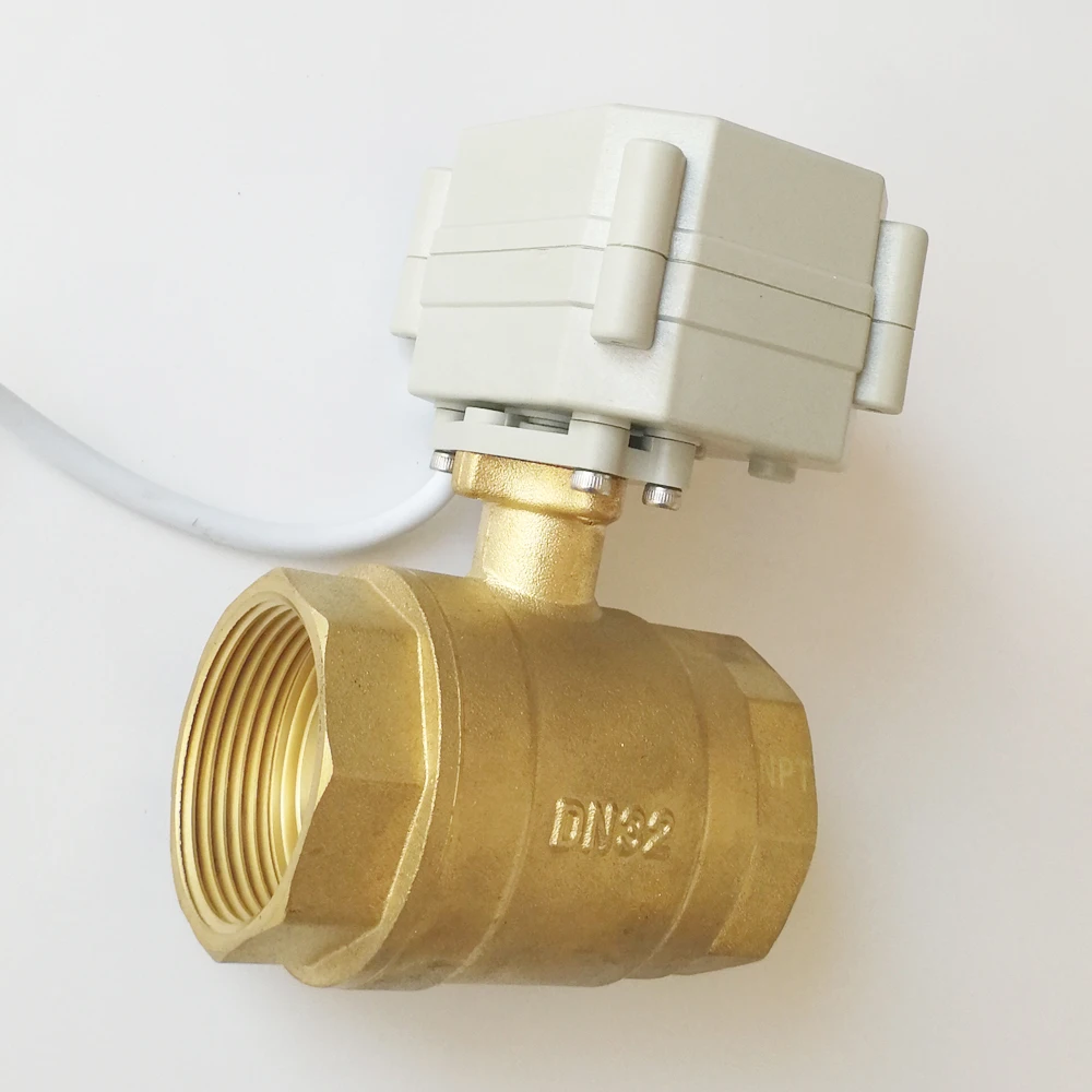 Электрический латунный шаровой клапан DN25 BSP/NPT 1 '' постоянный ток/3/7 проводов