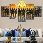 Постер с изображением игры CSGO, 5 шт., настенная живопись на холсте для гостиной, настенное художественное украшение с рамкой