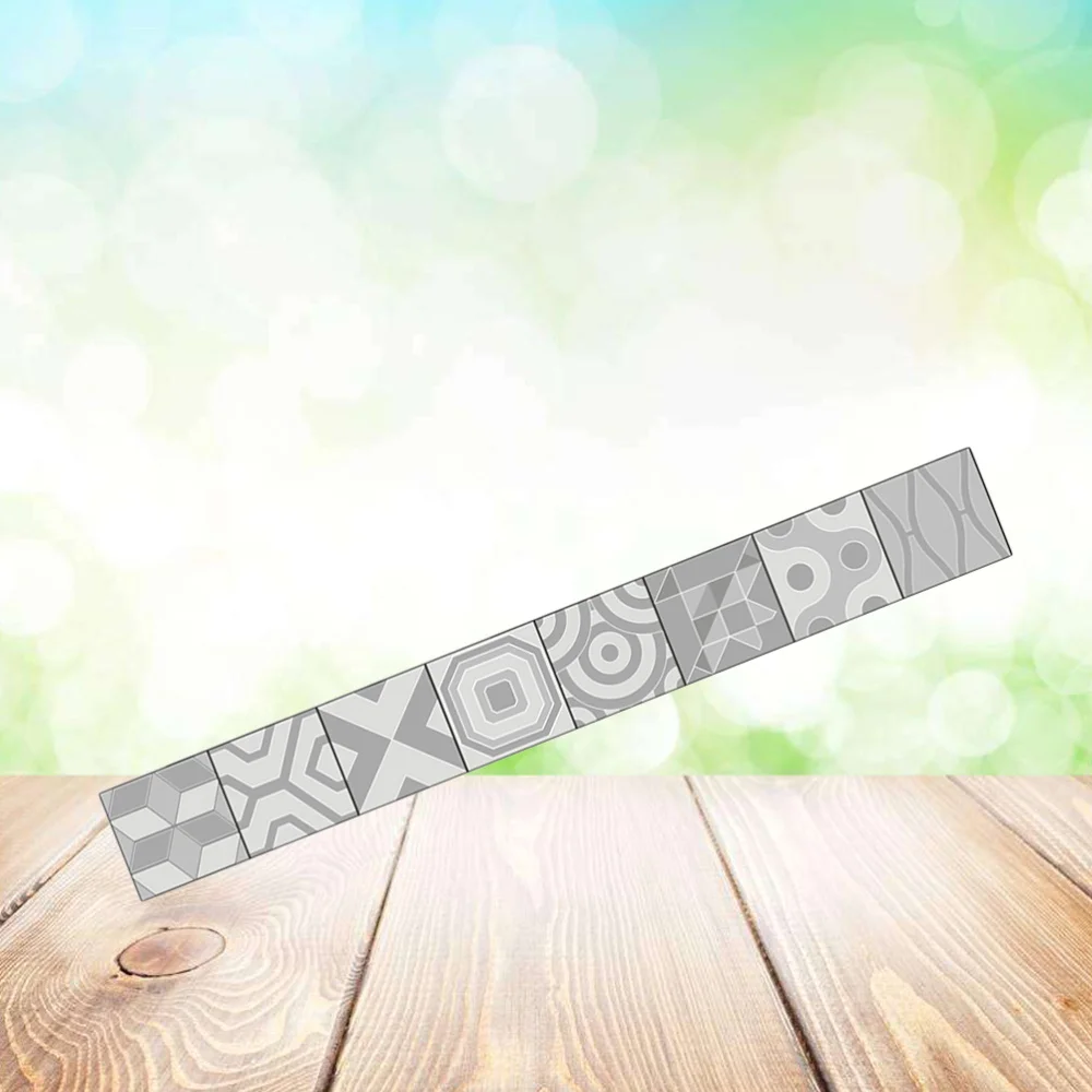 

European Wallpaper Border Sticker Black and White Simulation Tiles Waist Line Wall Sticker Waterproof Self Adhesive PVC Wallpape