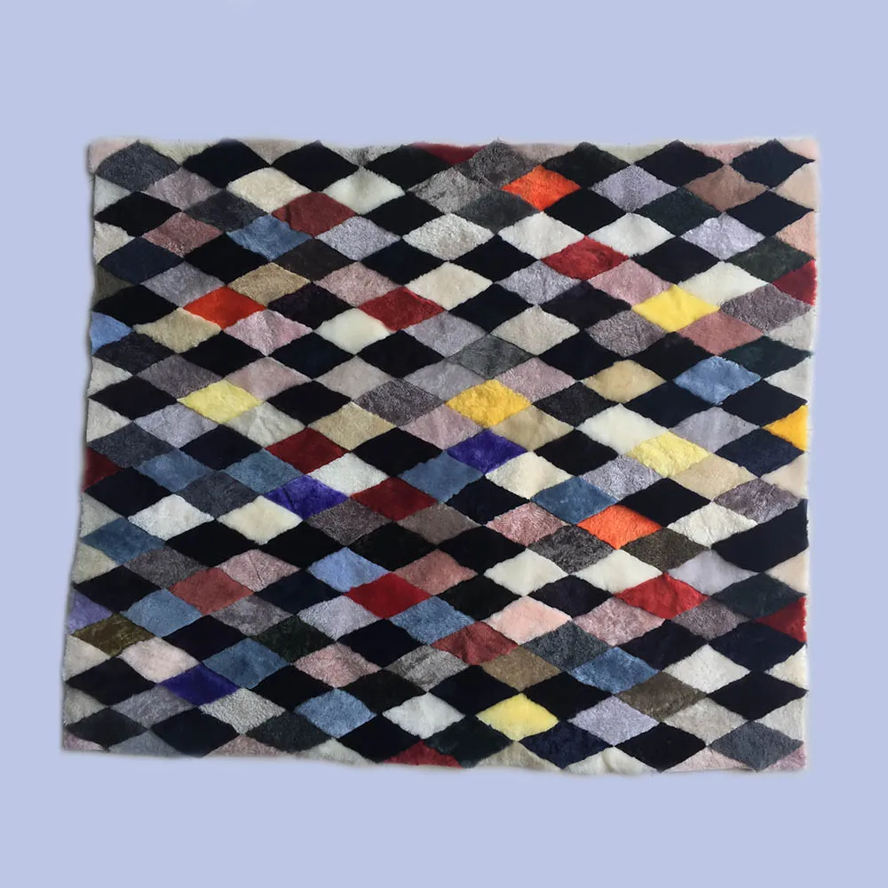 Ковер из натурального меха Ms.Softex коврики ягненка коврик для лагеря лоскутное