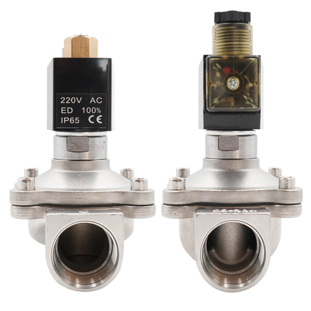 Электрический Соленоидный клапан из нержавеющей стали 304 обычно открывающийся