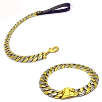 big cuban link chain custom logo dog chain metal collar