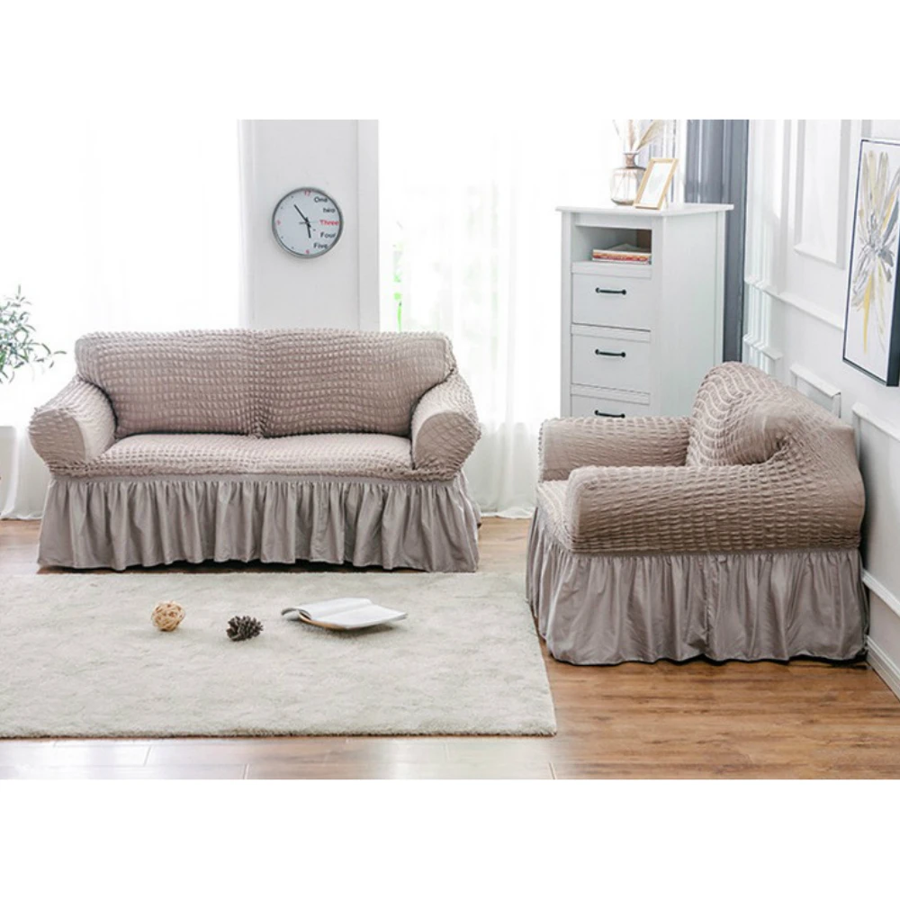 Супер эластичный чехол для дивана однотонный всесезонный универсальный