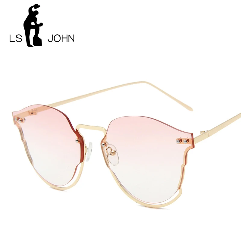 V образной КРЕПЕЖНОЙ ПЛАСТИНОЙ LS Джон без оправы градиентный солнцезащитные очки