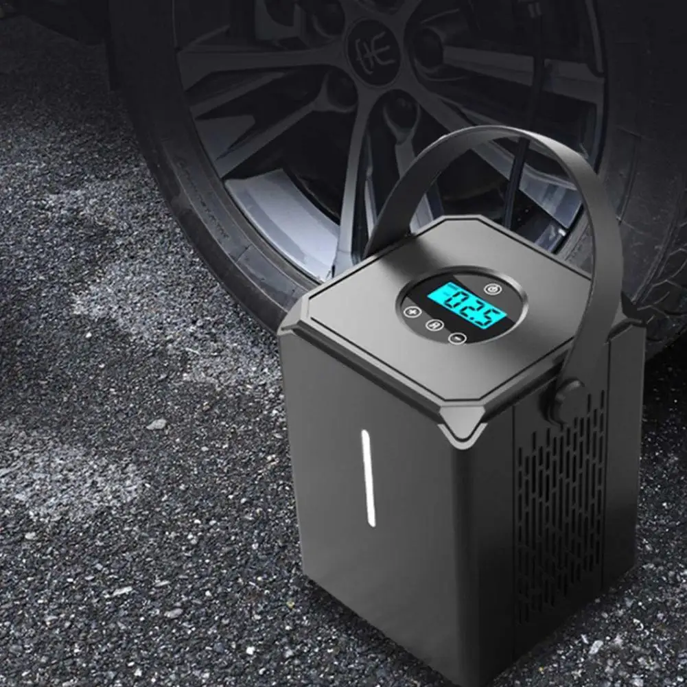 Barato Bomba De Aire Portátil Para Coche Inalámbrico, Compresor De Aire Para Neumáticos De Bicicleta, Kayak, Baloncesto, Fútbol, Pantalla Digital, Suministros Para Coche