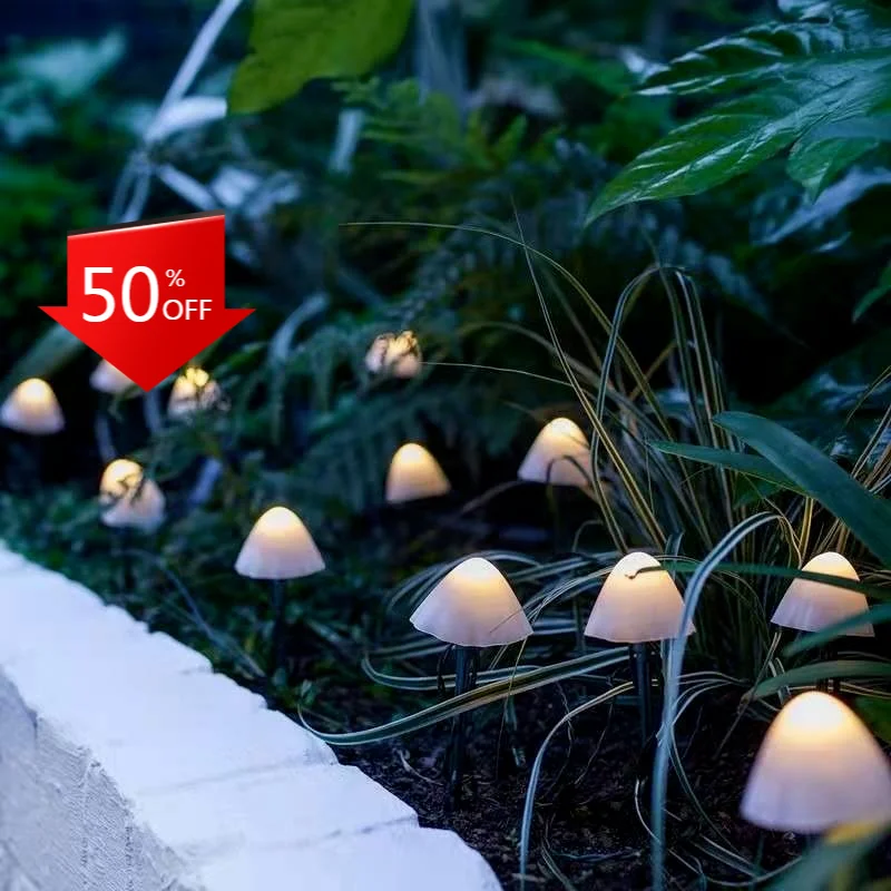 

10/20/30LED Solar String Light Garden Decoration Mushroom Lights Waterproof Fairy Lights Outdoor Christmas Decoration Navidad