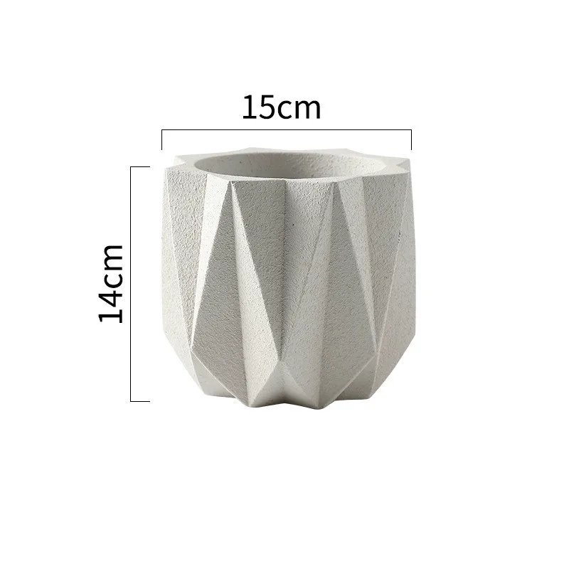 

Nordic Cement Flower Pot Ceramic Scrub Fashion Minimalist Literary Personality Indoor Green Rose Bonsai Rose