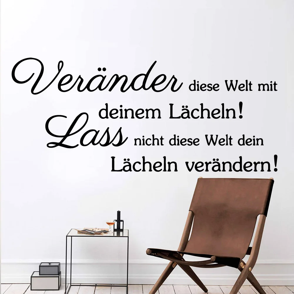 Романтическая немецкая Настенная Наклейка фраза виниловая настенная