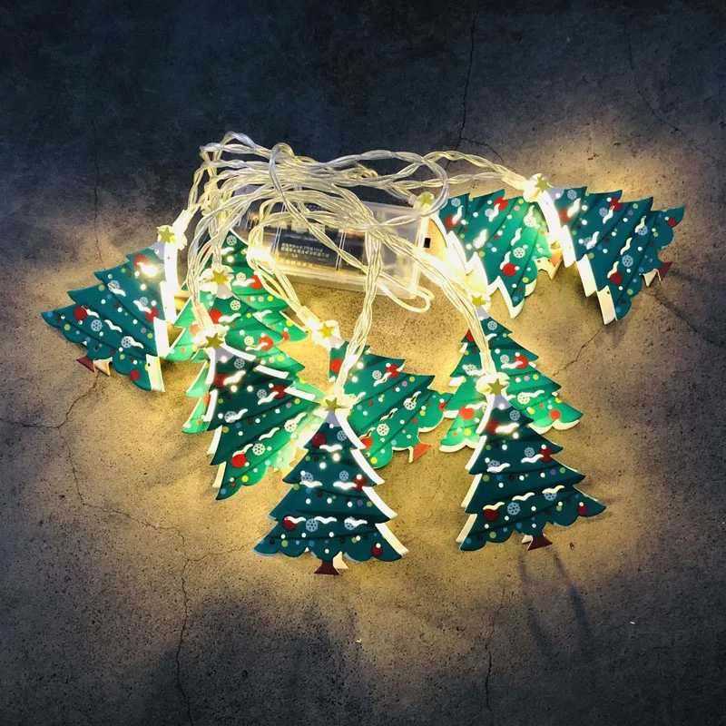 

Рождественская гирлянда, гирлянда, Санта Клаус, искусственная батарея, подвесные огни, Новогодняя и Рождественская елка, украшения для дома...