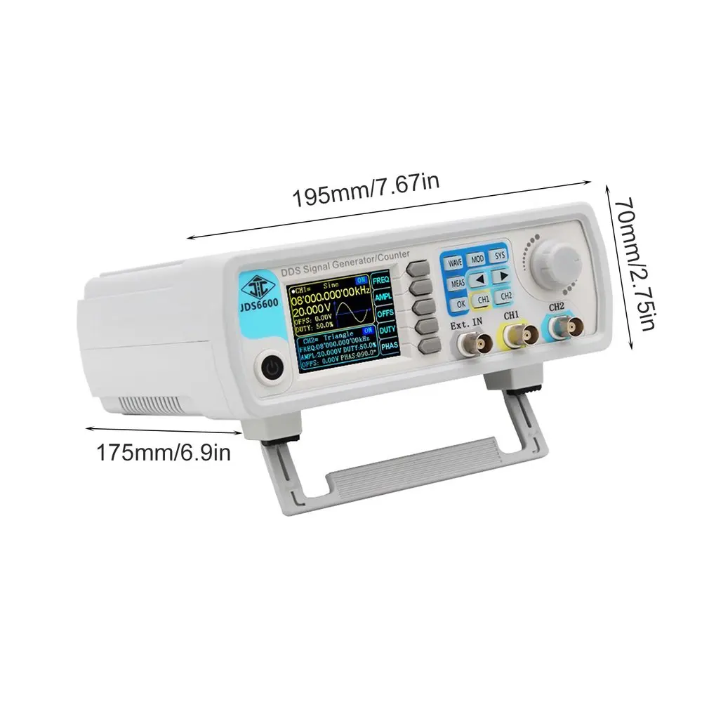 

JDS6600 60MHz Digital Control DDS Dual-channel Arbitrary Waveform Functional Signal Generator Frequency Meter High Precision