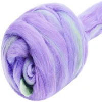 lmdz 100g multicolor fluffy soft hand spinning woolen 100 pure wool fiber dyed wool for needle felting diy materials