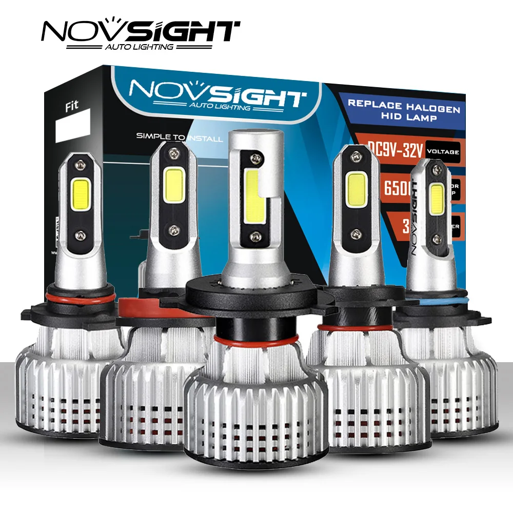 Светодиодные Автомобильные фары Novsight H7 6500 лм K H4 светодиодный ная лампа H1 H8 H111 HB3 HB4