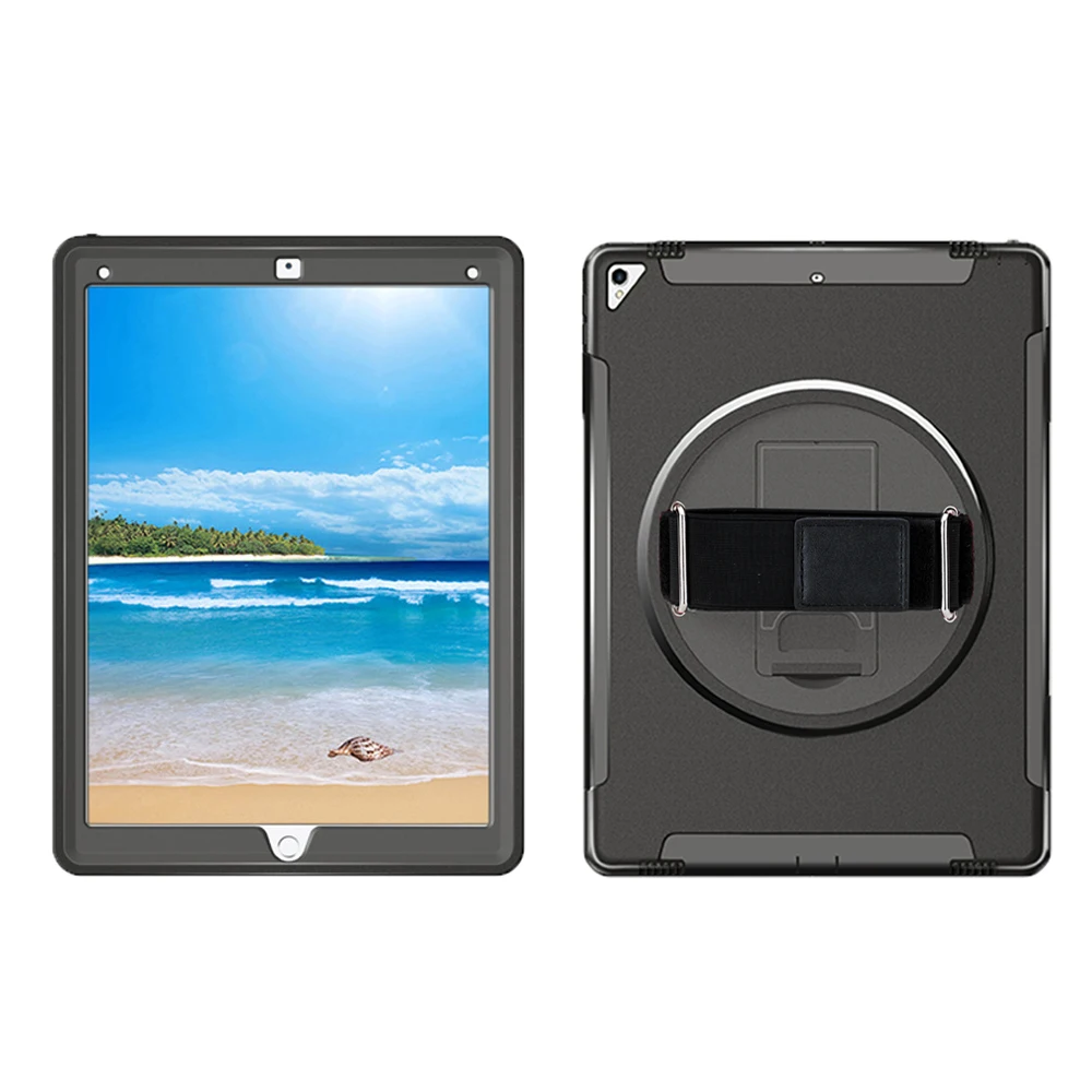black Чехол для планшета для iPad Pro 12,9 дюйма, защитный чехол, ремешок на руку, наплечный ремень, аксессуары A1670 A1671 A1584 A1652 FTL03 - Цвет: black
