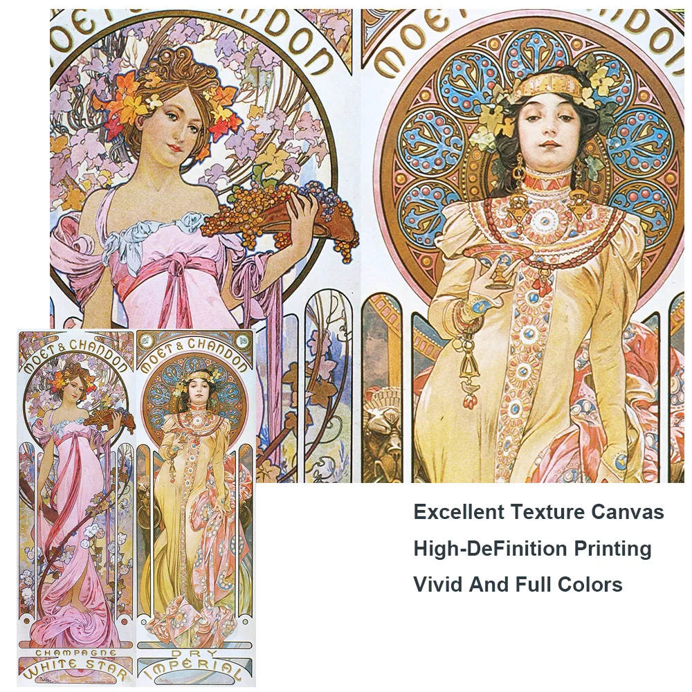 Винтажные иллюстрационные холщовые плакаты и принты Alphonse Fly декоративные