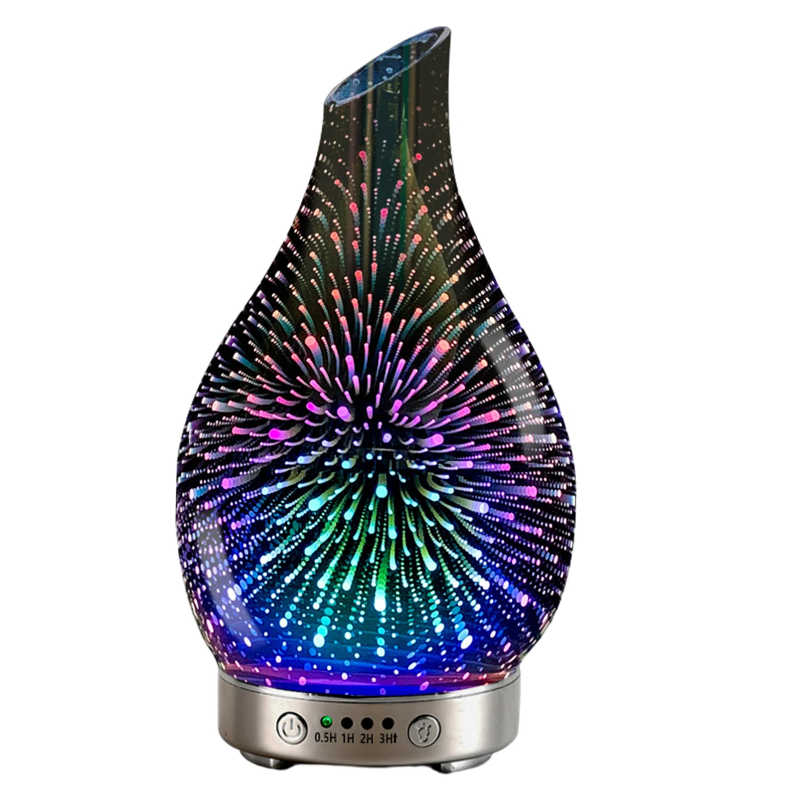 3D Glass Essential Oil Diffuser Aromatherapy Ultrasonic Humidifier Night Light Timer Setting Yoga SPA | Дом и сад