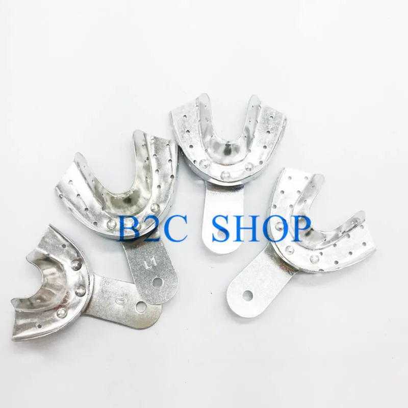 10 шт. стоматологический алюминиевый поднос с отверстиями для протезов| |