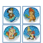 Набор для вышивки крестиком Joy Sunday, 14 карат, DMC с принтом