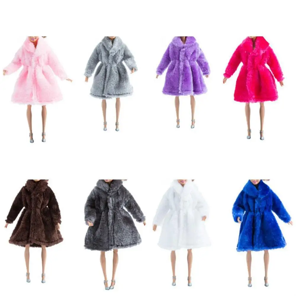 

Doll Clothes Coat Rabbit Fur Plush For Dolls Clothes Accessories Dolls Handmade Fashion S3N9