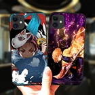 Чехол для телефона с японским аниме рассекающий демонов для iPhone 11, 12 Pro, XS, Max, 6, 6S, 8, 7 Plus, X, XR, 5S SE 2020, 12Mini, мягкий силиконовый черный чехол