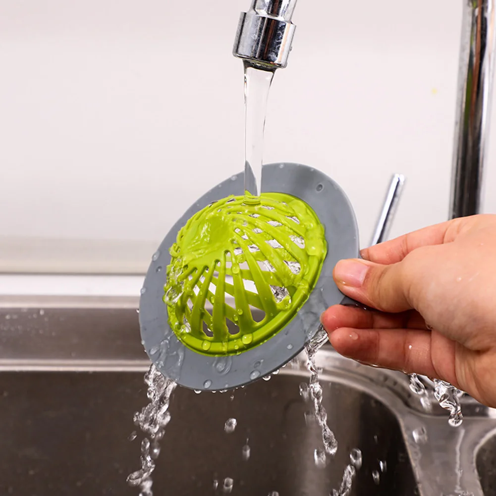 

Household Shower Floor Drain Kitchen Sink Silicone Hair Catcher Sewer Strainer Bathroom Sewer Hair Filter Sticker
