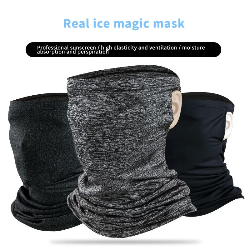 

Маска для лица камуфляжная велосипедная, дышащий головной убор с защитой от УФ излучения, однотонный спортивный шарф, на весну-лето