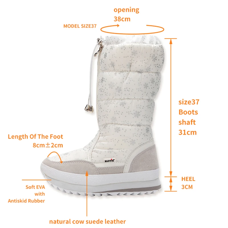 2019 зимние сапоги женские до середины икры теплая плюшевая обувь