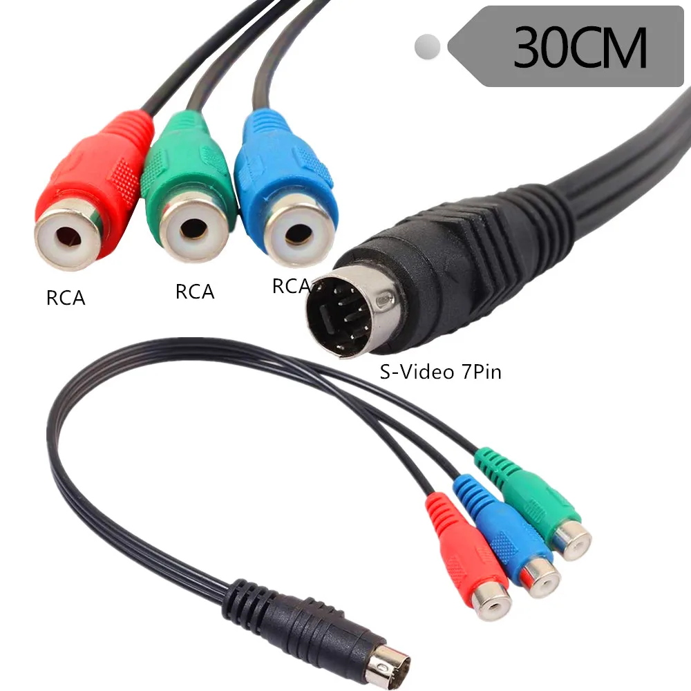 7-контактный S-Video к HDTV / 3 RCA выход RGB (красный синий красный и зеленый) компонент