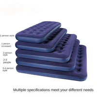dark blue flocking comfortable breathable explosion proof and moisture proof double outdoor honeycomb inflatable mattress