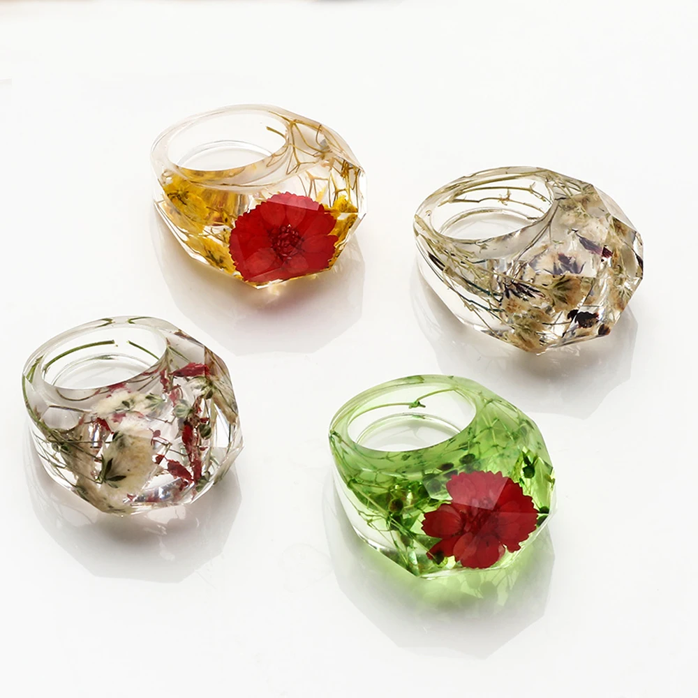 Кольцо женское с большим неправильным дизайном прозрачное кольцо ручной работы