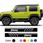 Наклейки на обе двери автомобиля, спортивные наклейки для Suzuki Jimny, виниловая пленка в полоску, наклейки, аксессуары декорация для автомобилей, 2 шт.