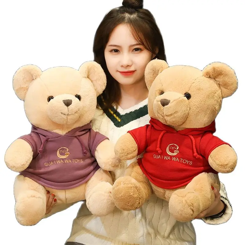 

Милая мультяшная одежда, медведь, мягкие плюшевые игрушки, животное, комфортная кукла, подарок для детей, украшение для дома, 25/35/45 см