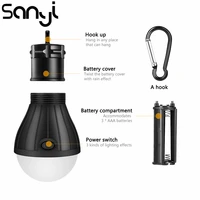 led tent lamp 4 types to choose hanging hook torch portable lanterna for camping outdoor sos emergency working light flashlight