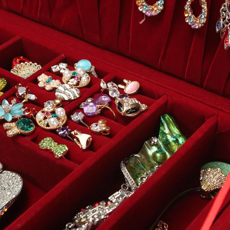 

Leopard Jewelry Box Storage Earring Ring Case New Design Premium Display Holder with Lock Women Gift