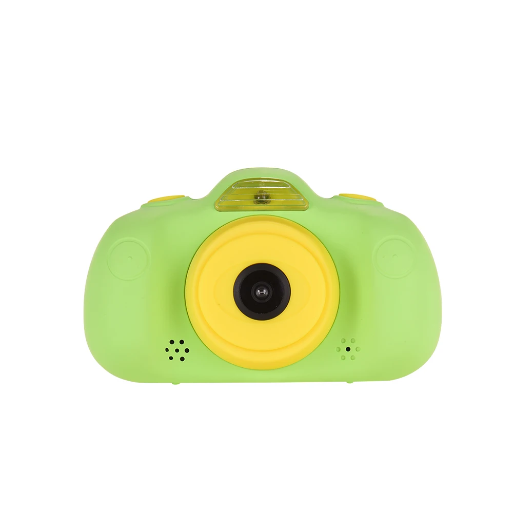 12MP 1080P HD детская камера, мини цифровая камера, 2,4 дюймов ЖК-экран, двойные линзы с фото-видео, MP3 режимы игры, детские игрушки - Цвет: green