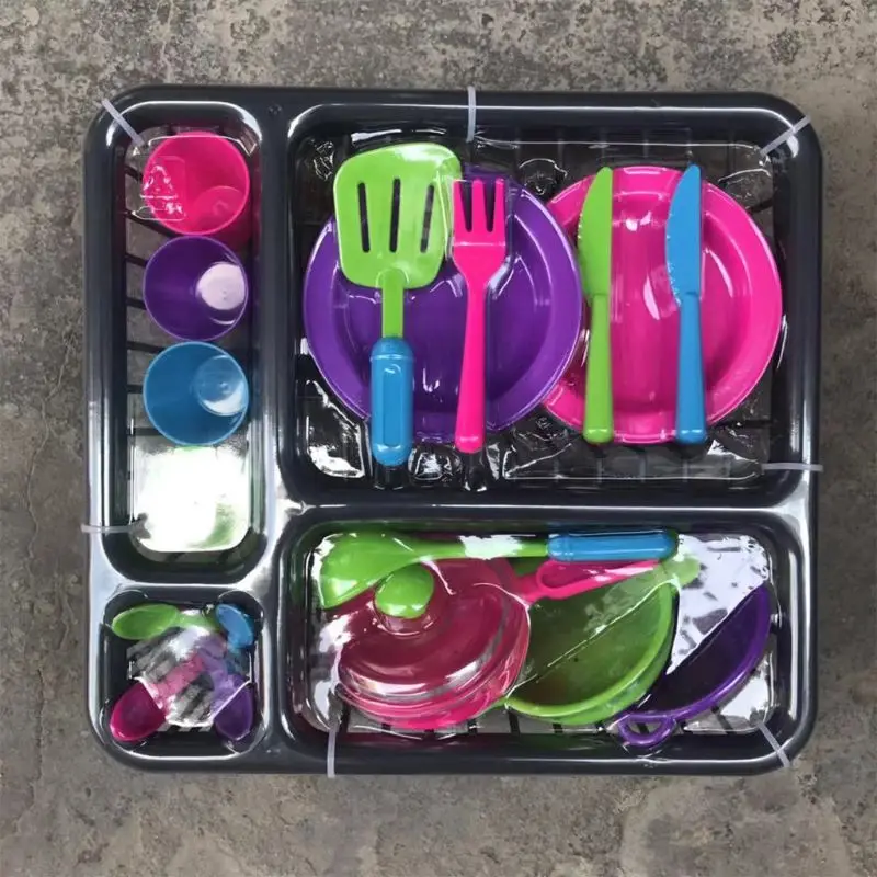 

28pc Kids Cutlery Role Play Toy Set Kitchen Utensil Accessories Pots Pans R9JD