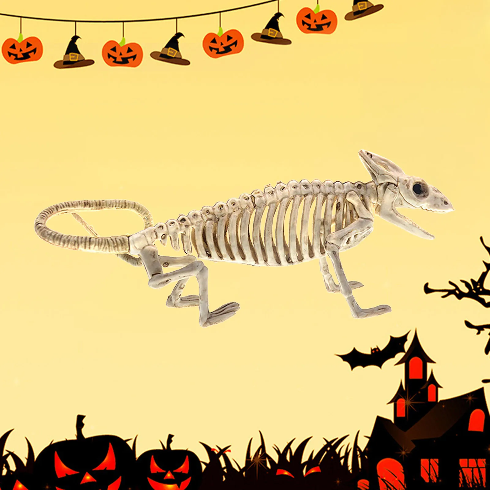 Украшение Хэллоуина Мышь Рыба Скелет Кости Орнаменты Искусственная Пластиковая Серия Предметы для Праздничной Вечеринки A40 on.