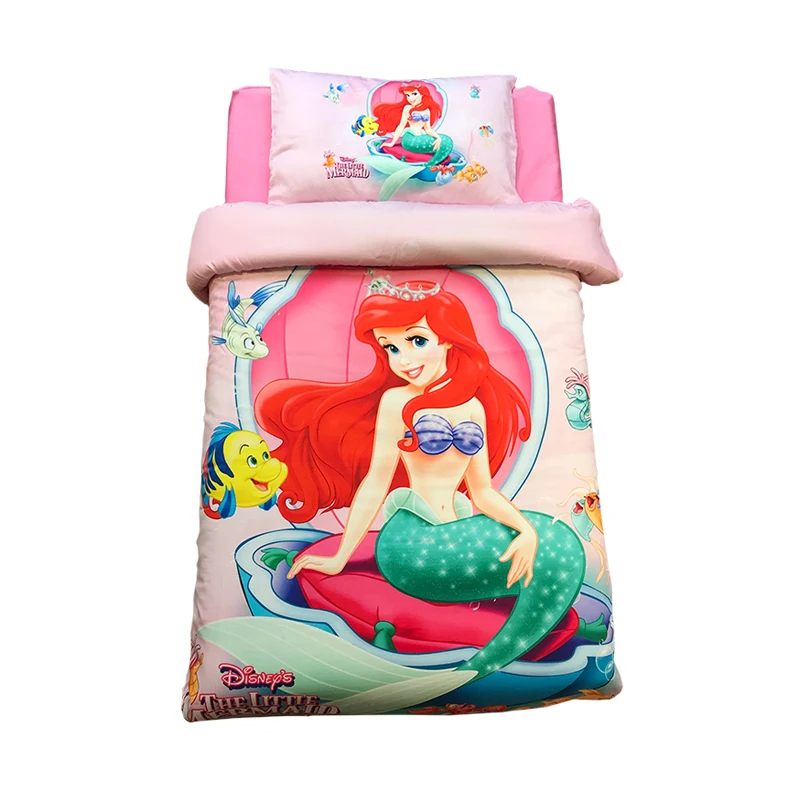 Розовое Красивое Одеяло принцессы Ариэль пододеяльник для девочек декор кровати