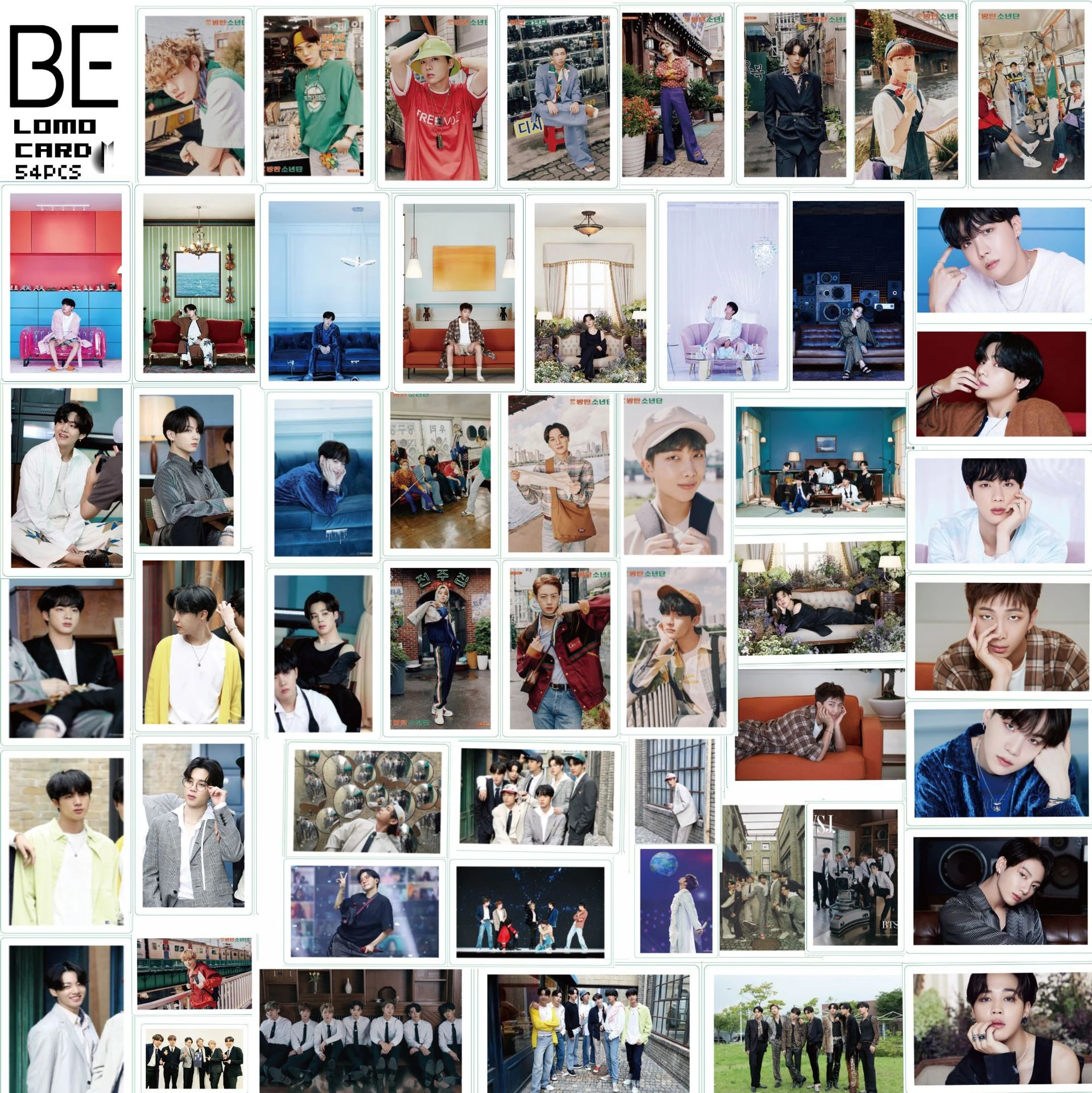 

Kpop 54 шт./коркор. Bangtan Boys BE Lomo набор карт фотоальбом Фотокарточка корейская мода милый постер для мальчиков Фотокарточка печать