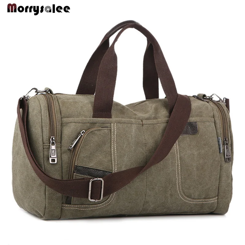 Мужская сумка на плечо винтажная однотонная Холщовая Сумка модные повседневные