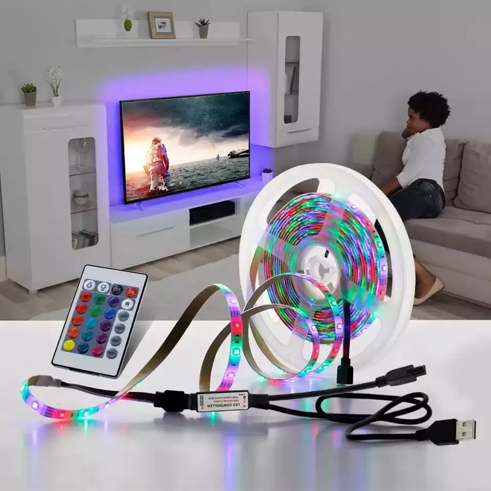 

Bluetooth Controller RGB LED Strip 2835 Diode Tape 5V USB Neon LED Light Ribbon PC TV Screen Backlight Bedroom Xmas Decor Lamp