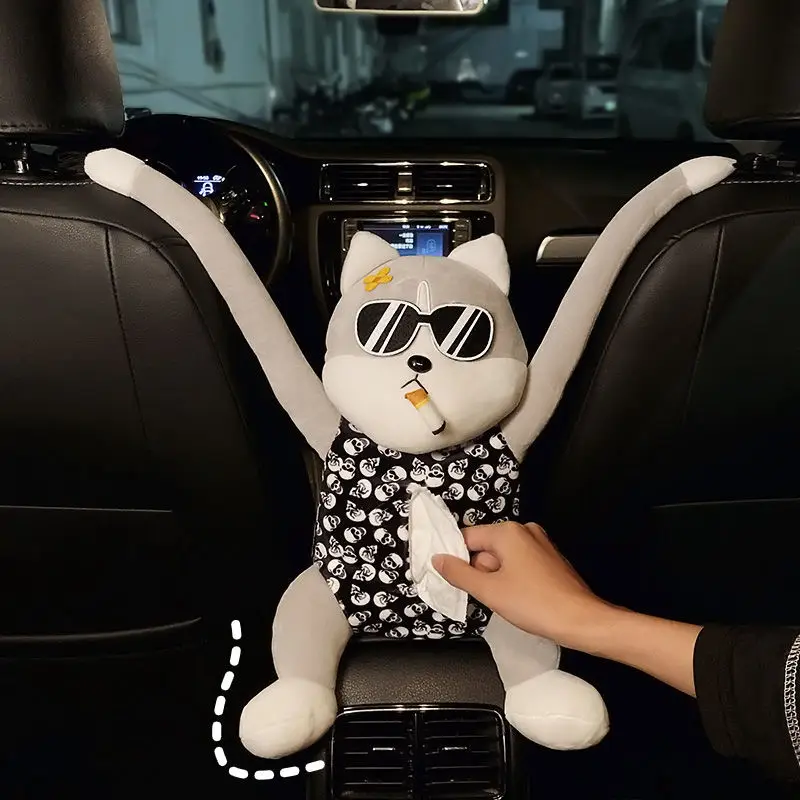 Коробка для салфеток автомобиля подвесная креативная сумка куклы &quotХаски&quot