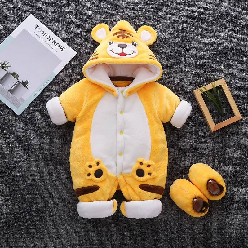 Детские теплые комбинезоны детский зимний фланелевый комбинезон с хлопковой