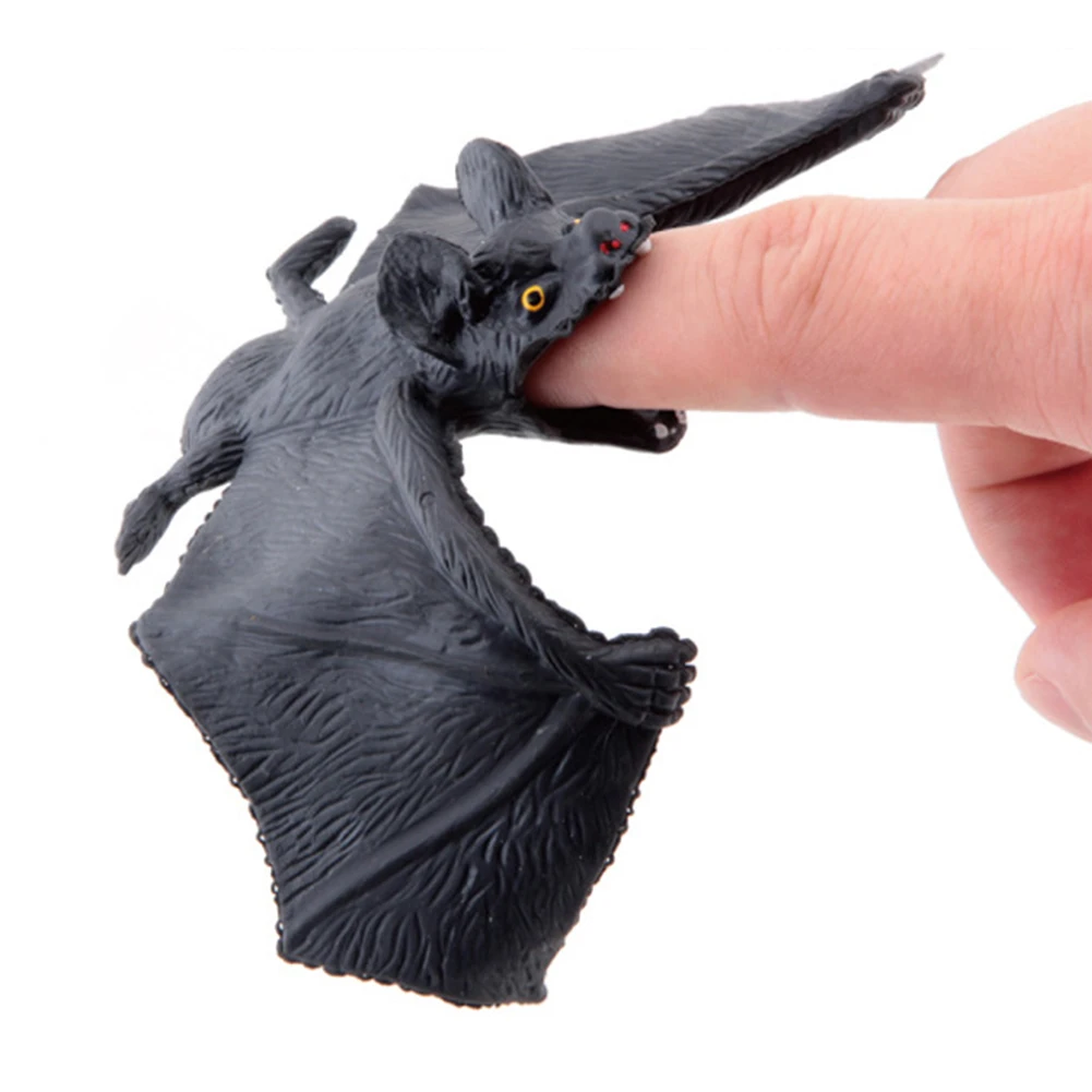 

Halloween Bats Rubber Hanging Bats PVC 3D Halloween Bat DIY Bats Wall Sticker for Halloween Party Haunted House Decoration