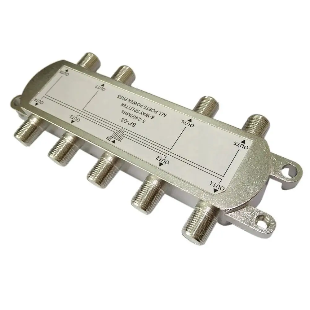 SP-08 8-канальный видеорегистратор сигнальный спутник сплиттер ТВ антенна RF