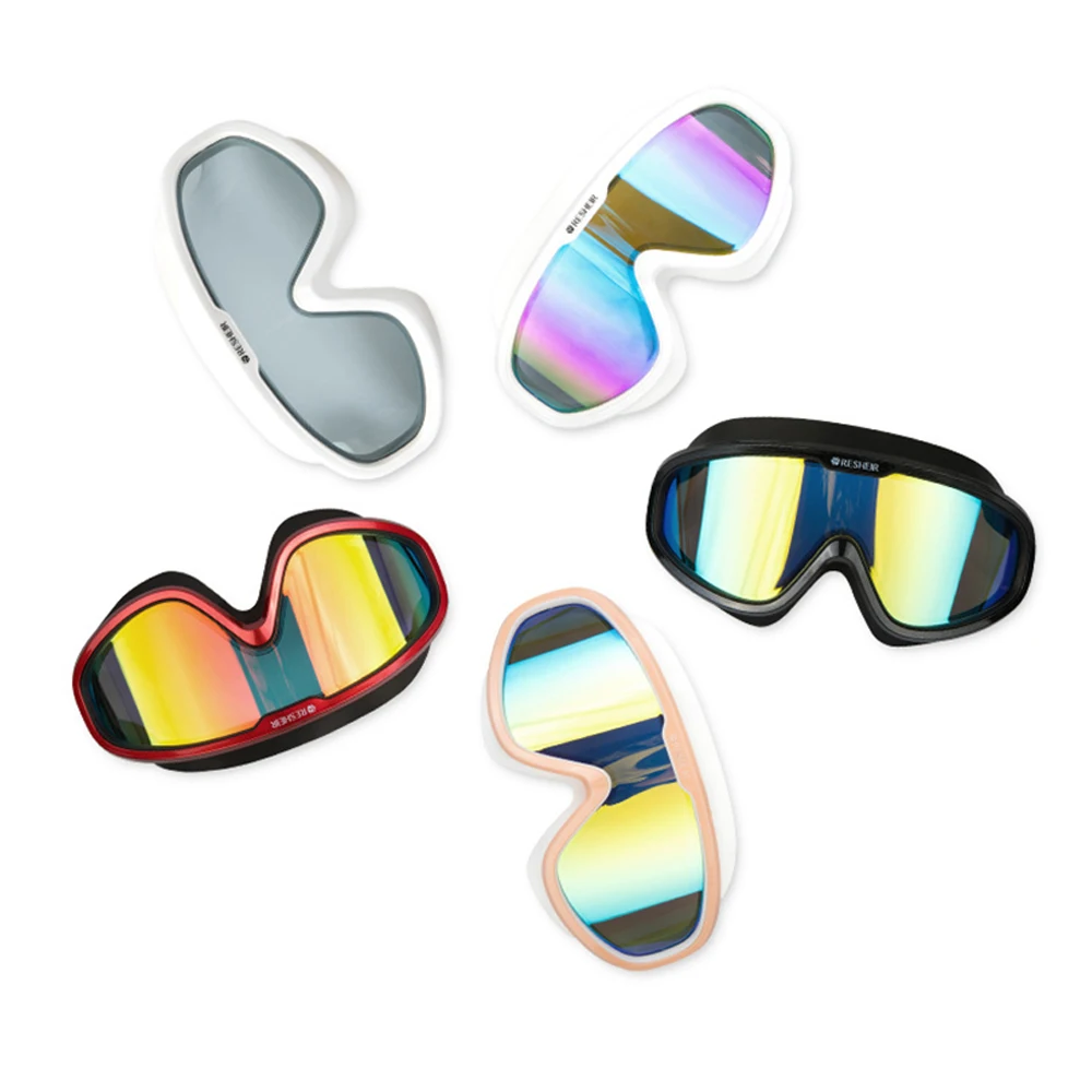 DMAR electroplat all standing Swimming Goggles Anti-Fog Swimming Diving Eyewear professional Waterproof silicone glasses