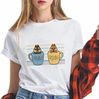 Женская футболка с рисунком из мультфильма чип и Дейл двойная проблема графическая футболка Повседневная одежда для девочек топы Футболка Харадзюку Топ Прямая поставка